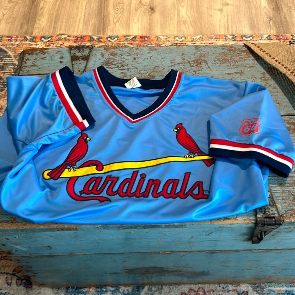 St. Louis Cardinals Powder Blue Baseball Jersey XL Phillips 66 Retro Style - Picture 2 of 7